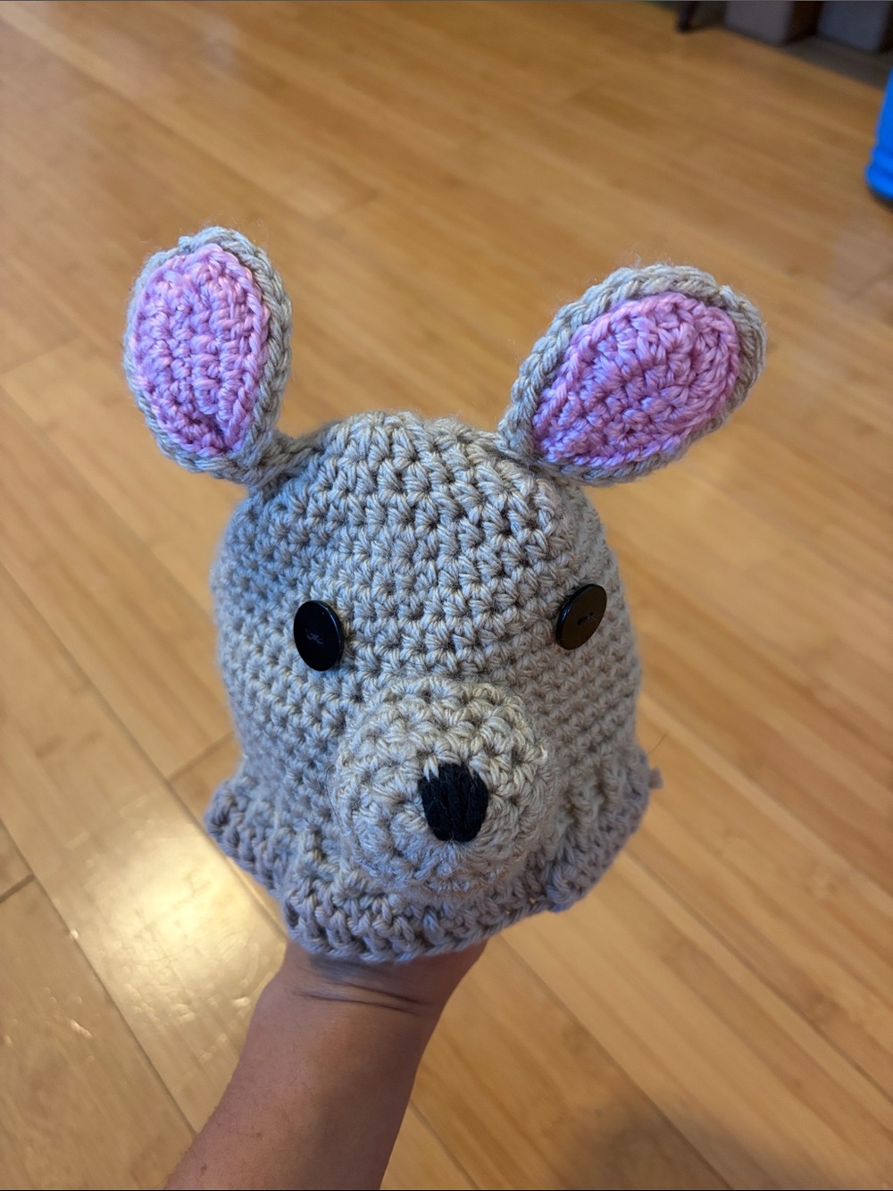 Crochet Roo Hat - Picture 2 of 5